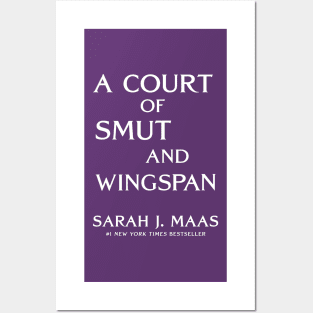 ACOTAR A Court of Smut and Wingspan White Purple Posters and Art